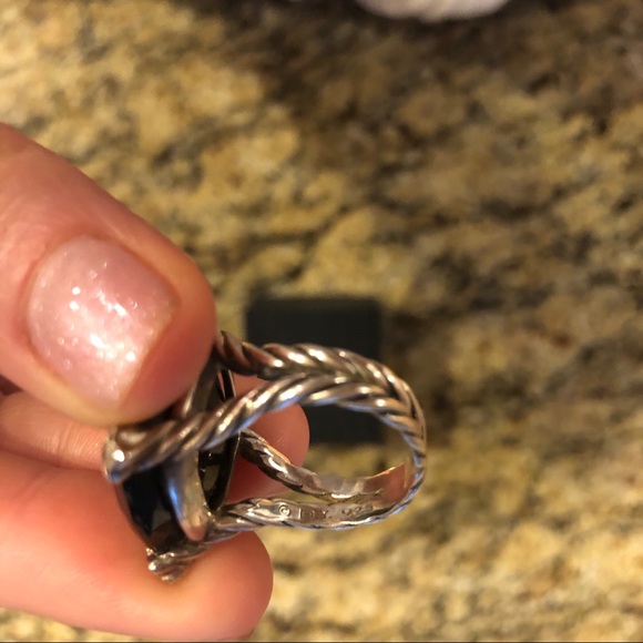 David Yurman Black Onyx Cocktail Ring - Picture 7 of 7